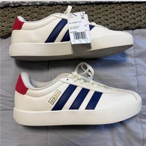 Adidas White and Navy Sneakers